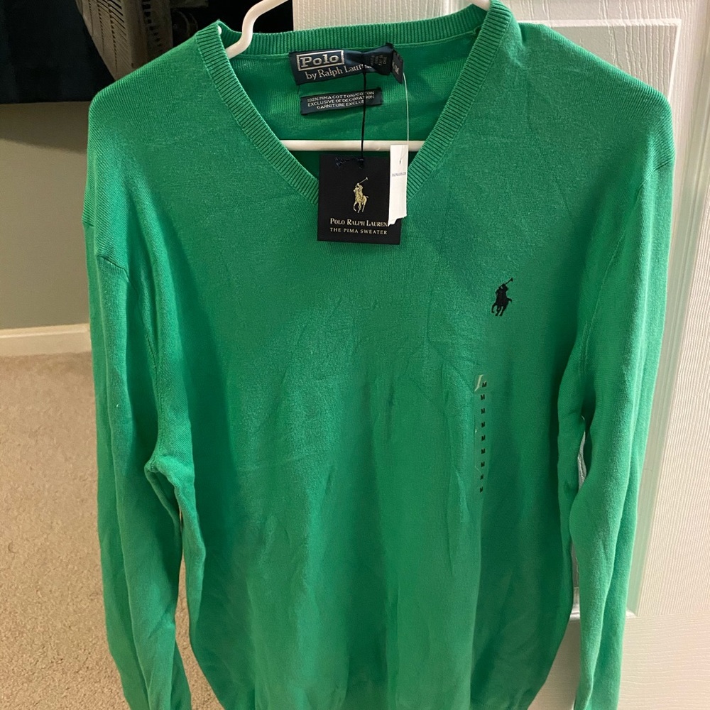 NWT Green Polo Ralph Lauren Sweater